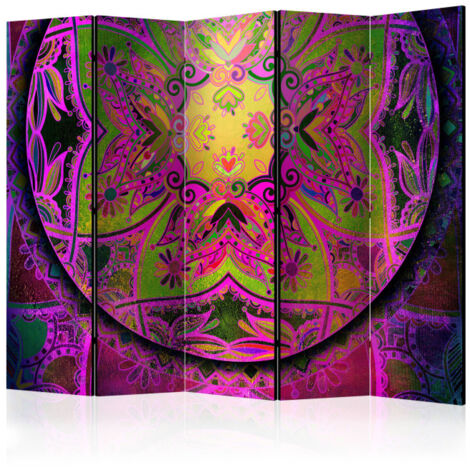 Paravent 5 Volets "Mandala : Pink Expression" 172x225cm