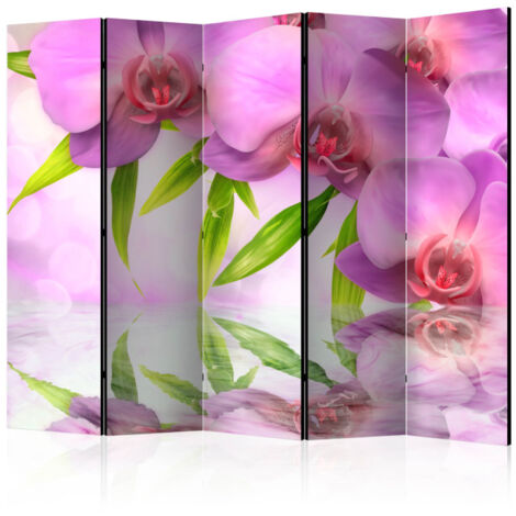 Paravent 5 Volets "Orchid Spa" 172x225cm