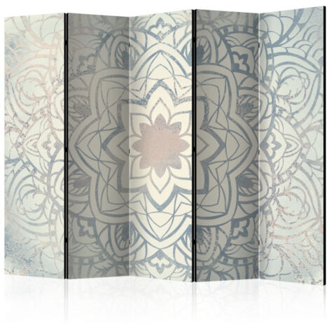 Paravent 5 Volets "Paravent : Mandala Hivernale" 172x225cm