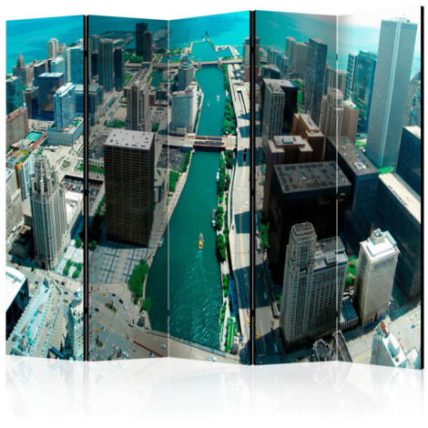 Paravent 5 Volets "Urban Architecture of Chicago" 172x225cm