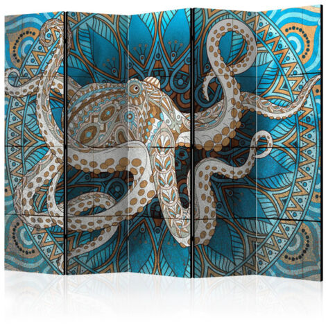 Paravent 5 Volets "Zen Octopus" 172x225cm