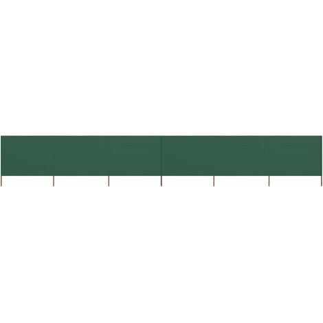 Paravent 6 panneaux  Cloison de séparation Pour Jardin, Balcon, Terrasse Tissu 800 x 160 cm Vert 40335