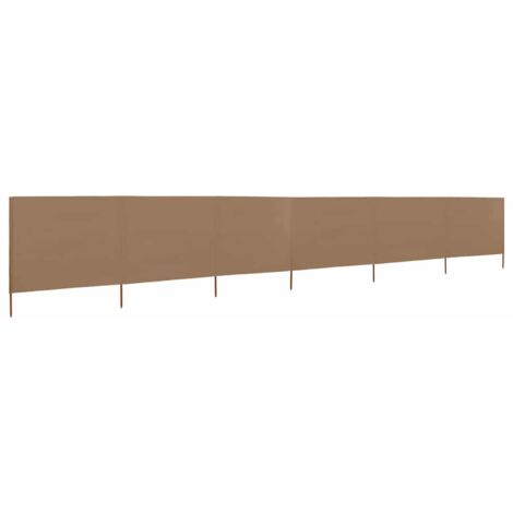 Paravent 6 panneaux, Séparateur de tissu Jardin Balcon, Écran de confidentialité partition Tissu 800 x 80 cm Taupe GHJ96449