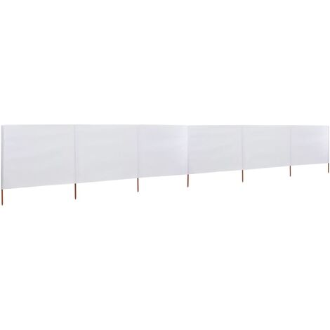 Paravent 6 panneaux Tissu 800x80 Blanc