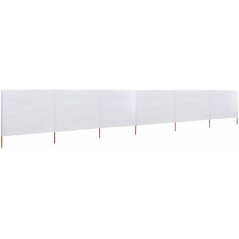Paravent 6 panneaux，Cloison de séparation，Séparateur Tissu 800 x 120 cm Blanc sable286527