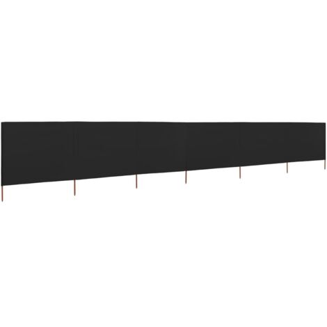 Paravent 6 panneaux，Cloison de séparation，Séparateur Tissu 800 x 120 cm Noir958274