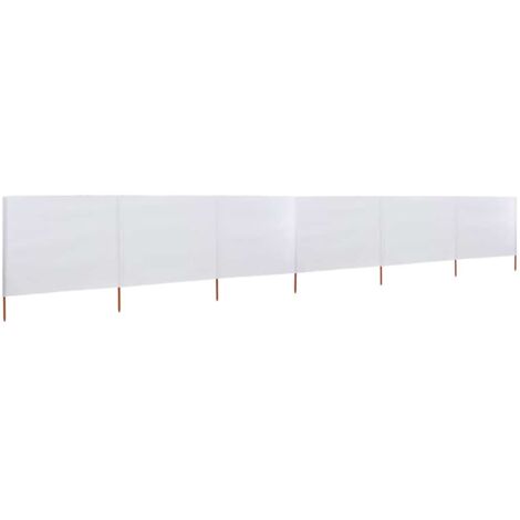 Paravent 6 panneaux，Cloison de séparation，Séparateur Tissu 800 x 160 cm Blanc sable273152