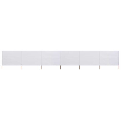 Paravent 6 panneaux，Cloison de séparation，Séparateur Tissu 800 x 80 cm Blanc162164