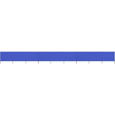 Paravent 9 panneaux  Cloison de séparation Pour Jardin, Balcon, Terrasse Tissu 1200 x 160 cm Bleu azuré 69969