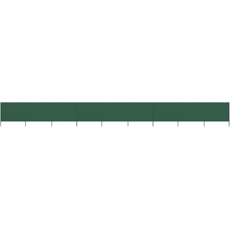 Paravent 9 panneaux Cloison de séparation Pour Jardin, Balcon, Terrasse Tissu 1200 x 160 cm Vert 37942