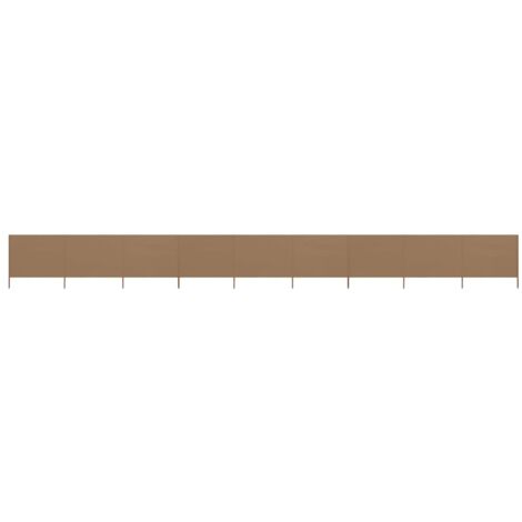 Paravent 9 panneaux Tissu 1200 x 120 cm Taupe vidaXL