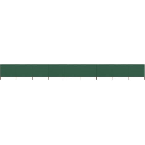 Paravent 9 panneaux Tissu 1200 x 120 cm Vert CFW33325