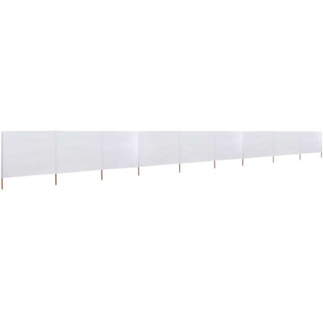 Paravent 9 panneaux，Cloison de séparation，Séparateur Tissu 1200 x 120 cm Blanc sable447513