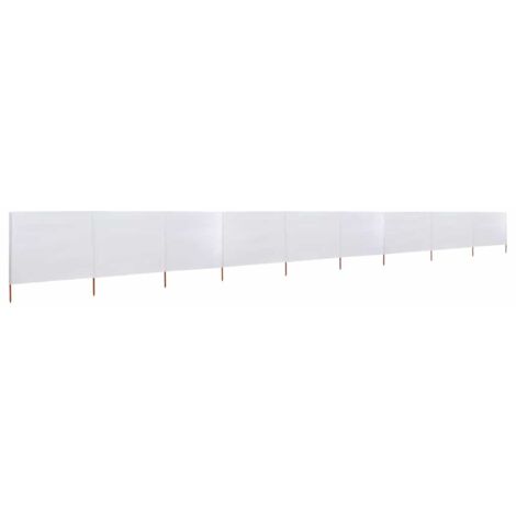Paravent 9 panneaux，Cloison de séparation，Séparateur Tissu 1200 x 160 cm Blanc sable530962