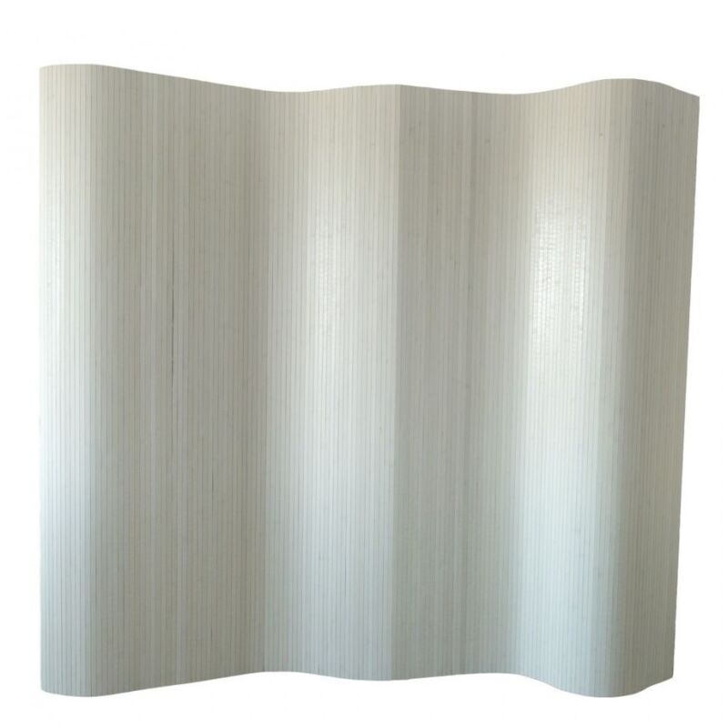 Paravent bambou blanc 200 x 250 cm largeur 3 mm