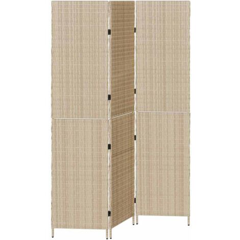 Paravent Beige 147 x 180 cm polyrotin CFW103217