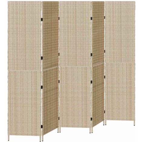 Paravent Beige 242 x 180 cm. polyrotin CFW619114