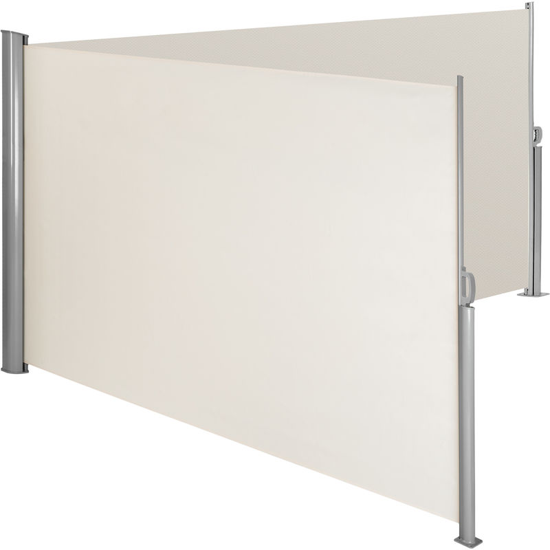 Tectake - Store latéral double 180 x 600 cm en Aluminium - beige