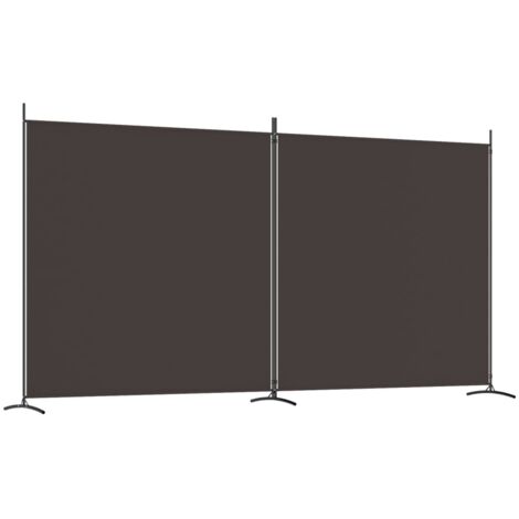 Paravent Cloison de séparation 2 panneaux, Pour Jardin, Balcon, Terrasse Marron 348x180 cm Tissu OIB5711E