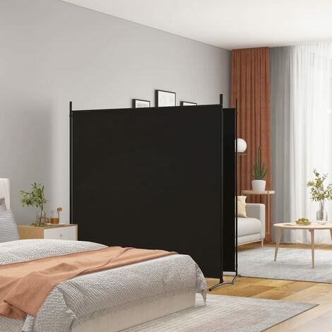 Paravent Cloison de séparation 2 panneaux - Séparateur de Jardin Noir 348x180 cm Tissu BV330741 - BonneVie