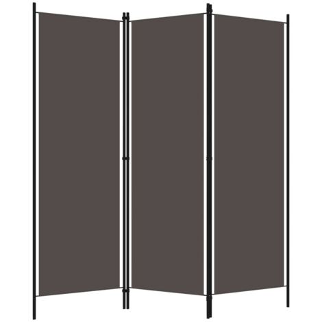 Paravent Cloison de séparation 3 panneaux, Pour Jardin, Balcon, Terrasse Anthracite 150x180 cm OIB2767E