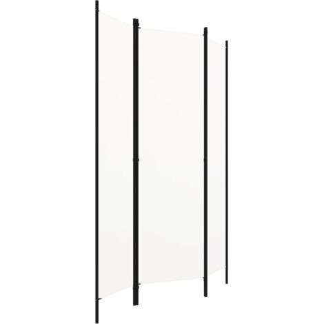 Paravent Cloison de séparation 3 panneaux, Pour Jardin, Balcon, Terrasse Blanc crème 150x180 cm OIB1074E