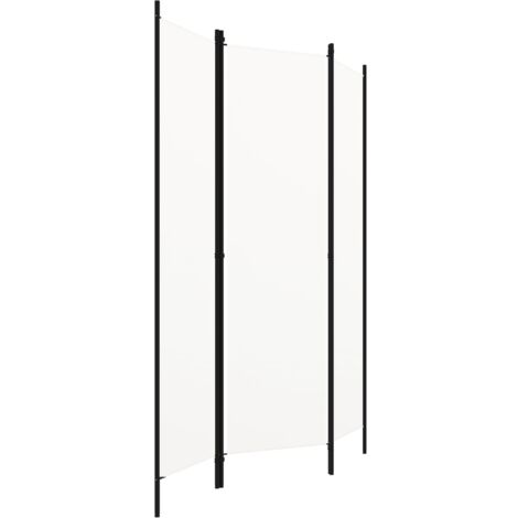 Paravent Cloison de séparation 3 panneaux, Pour Jardin, Balcon, Terrasse Blanc crème 150x180 cm OIB1074E