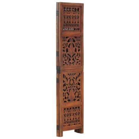 Paravent Cloison de séparation 3 panneaux, Pour Jardin, Balcon, Terrasse Marron 120x165cm Bois manguier OIB2511E