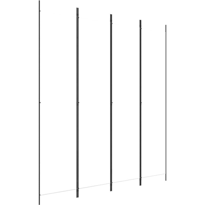 Paravent Cloison de séparation 4 panneaux - Séparateur de Jardin Blanc 200x220 cm Tissu BV440409 - BonneVie