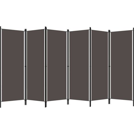 Paravent Cloison de séparation 6 panneaux, Pour Jardin, Balcon, Terrasse Anthracite 300x180 cm OIB1151E