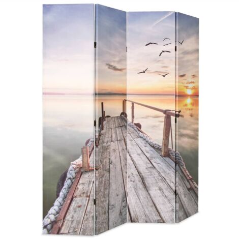 Paravent Cloison de séparation pliable, Pour Jardin, Balcon, Terrasse 160 x 170 cm Lac OIB3501E