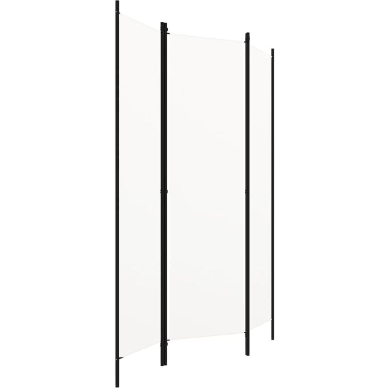 Paravent Cloison de séparation 3 panneaux, Pour Jardin, Balcon, Terrasse Blanc crème 150x180 cm OIB1074E