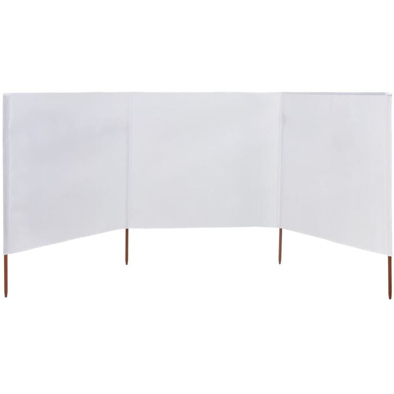 Paravent Cloison de séparation 3 panneaux, Pour Jardin, Balcon, Terrasse Tissu 400 x 120 cm Blanc OIB8439E - Blanc