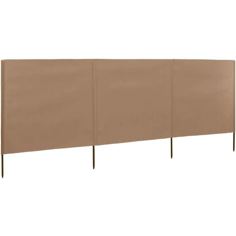 Paravent  Closion de séparation  Séparateur Protéger Privée en 3 panneaux Tissu 400 x 120 cm Taupe -BC65213