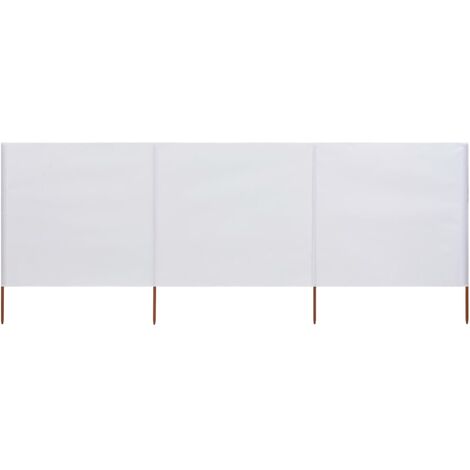 Paravent  Closion de séparation  Séparateur Protéger Privée en 3 panneaux Tissu 400 x 80 cm Blanc sable -BC24433