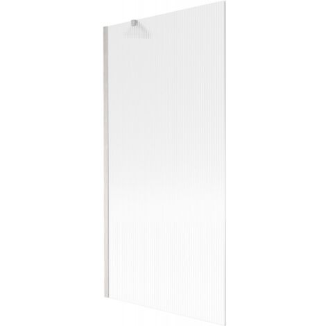 Paravent de baignoire Mexen Next 1 volet 90 x 150 cm, rayures, nickel brossé - 895-090-000-00-09-97