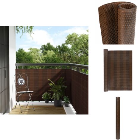 Paravent de balcon brun et noir 300x100 cm résine tressée - Paravent De Balcon - Écran De Balcon - Clôture Décorative - Écran D'intimité - Décoration Jardin