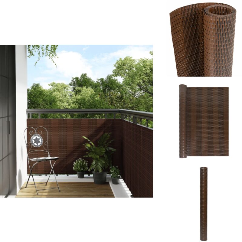 Vidaxl - Paravent de balcon brun et noir 400x90 cm résine tressée - Pare-vent Balcons - Ecran De Balcon - Cloture Decorative - Intimité Jardin