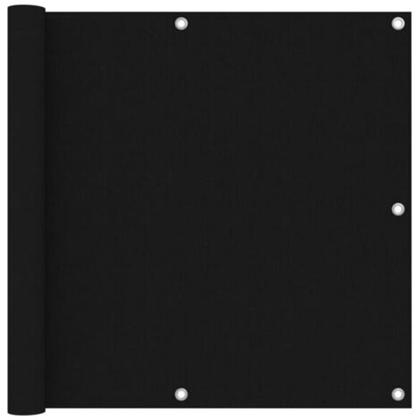 Paravent de balcon vidaXL noir 90 x 600 cm en tissu Oxford