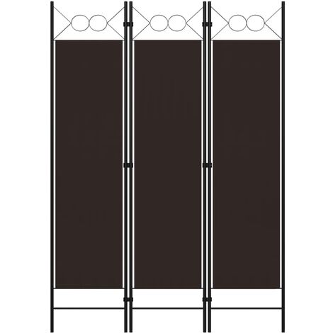 Paravent de Chambre  Closion de séparation 3 panneaux Marron 120x180 cm -BC47803