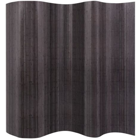 Paravent de Chambre  Closion de séparation  Séparateur de pièces Bambou Gris 250 x 165 cm -BC97562