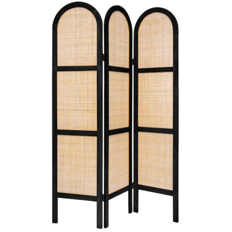 Paravent Déco Cannage "Sana" 170cm Noir