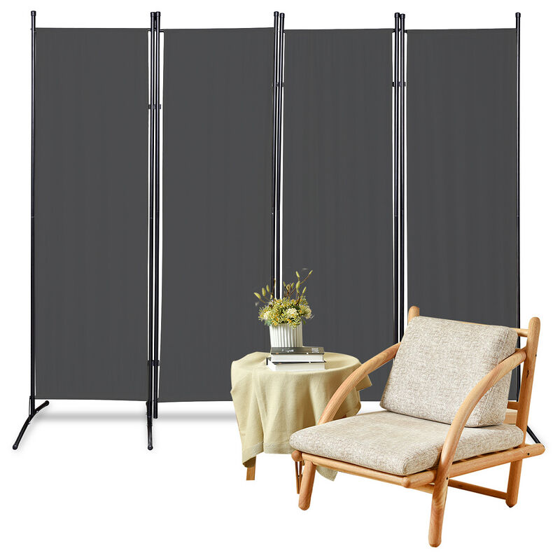 Paravent d'intérieur et d'extérieur, Paravent Interieur Pliable, Séparateur de Paravent, Cloison, Paravent de Confidentialité (200 x 170cm - 4