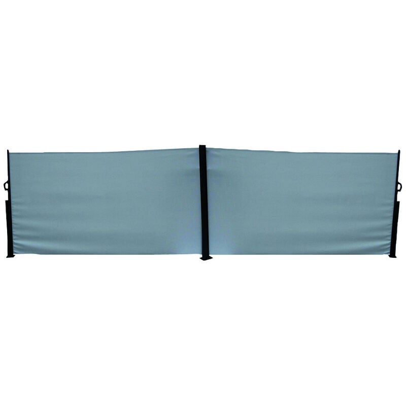 Paravent retractable double napa 1.60X6M gris fonce