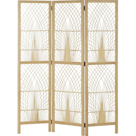 Paravent élégant design bambou pour ambiance zen - Naturelle bambou clair