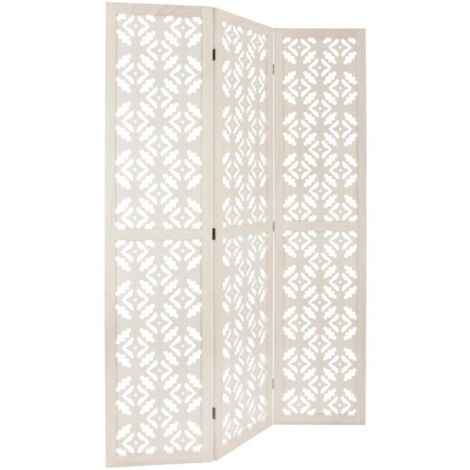 Paravent en Bois "Nomade" 120x170cm Blanc