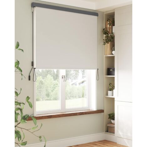 Paravent extérieur 1.4 x 2.5m Store Vertical pour Balcon Terrasse avec Coffre Paravent retractable - Beige GSA145BE