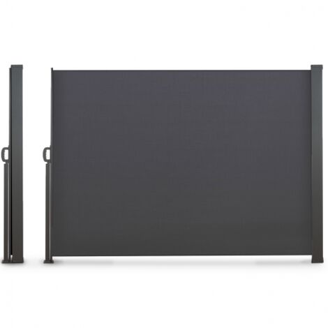 Paravent extérieur rétractable 180 x 300 CM gris anthracite store latéral - Gris