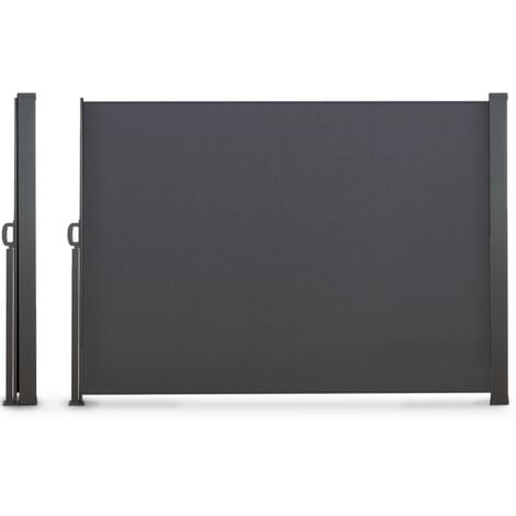 Paravent extérieur rétractable 300x160cm gris anthracite store vertical