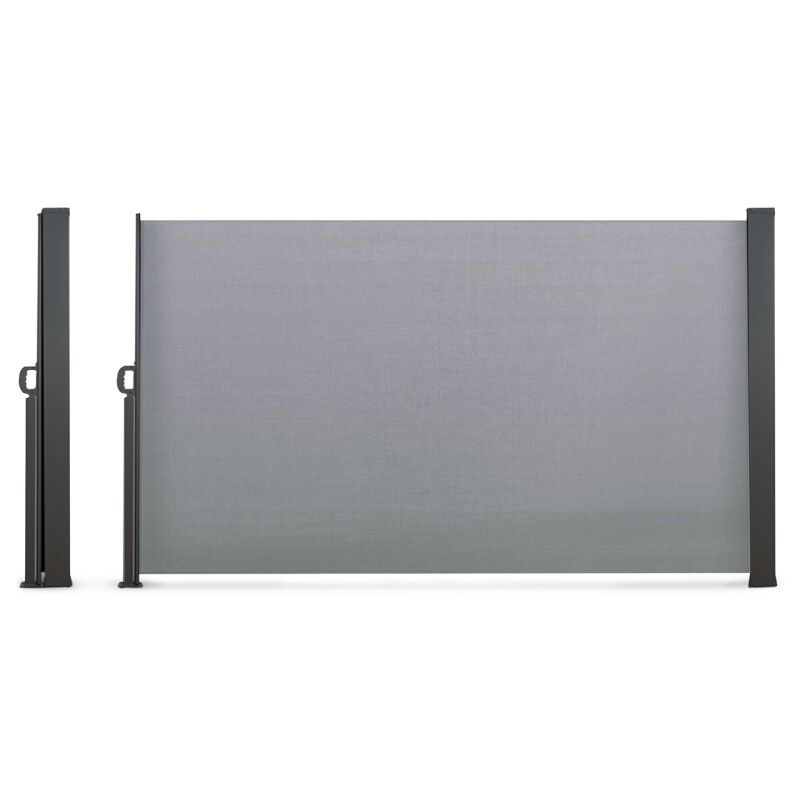Idmarket - Paravent extérieur rétractable 160 x 500 cm gris clair store latéral - Gris
